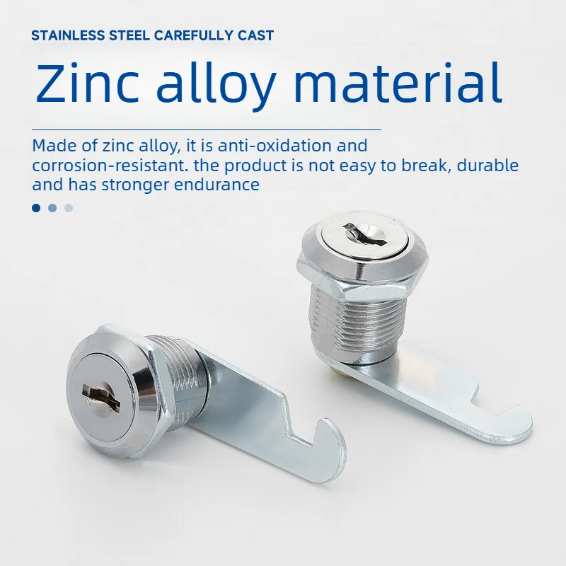 MS210 Thickened Quarter Turn Cam Lock, Round Mini Lock Metal File Cabinet Universal Hardware for Office Drawer Storage Locker