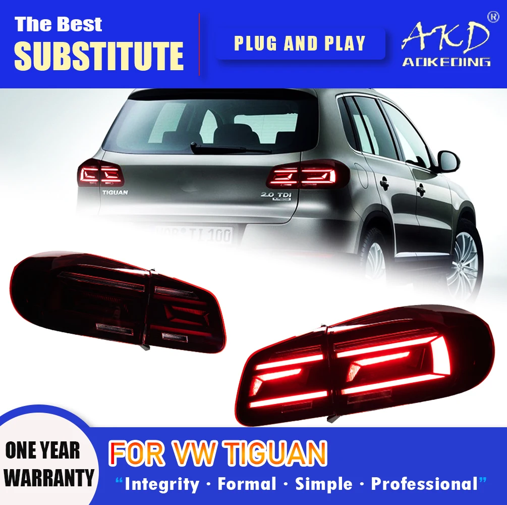 

AKD Tail Lamp for VW Tiguan LED Tail Light 2013-2016 Tiguan Rear Fog Brake Turn Signal Automotive Accessories