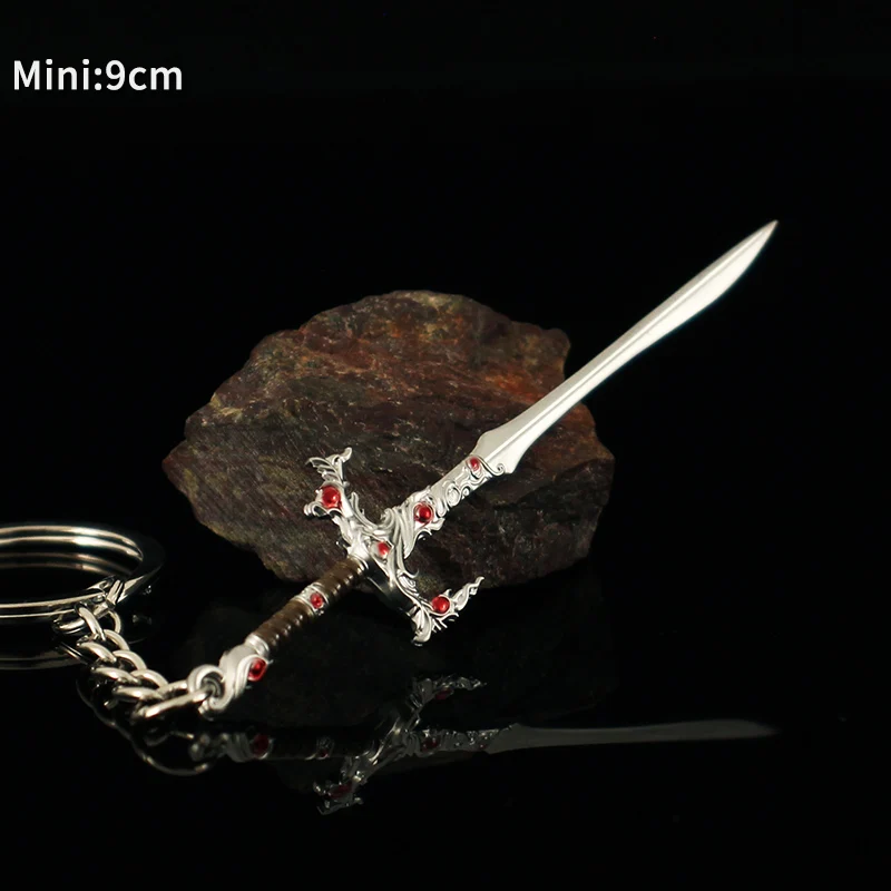 Mini Sword Keychain 9cm Githyanki Greatsword Baldur's Gate 3 Game periphery Full Metal Weapon Model Home Ornament Crafts Toy