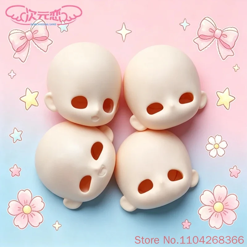 Dimensional Love 1/6 BJD Doll Head Plain Resin Unpainted MIA Pink Skin For Custom Makeup DIY Hobby Collectible Accessories