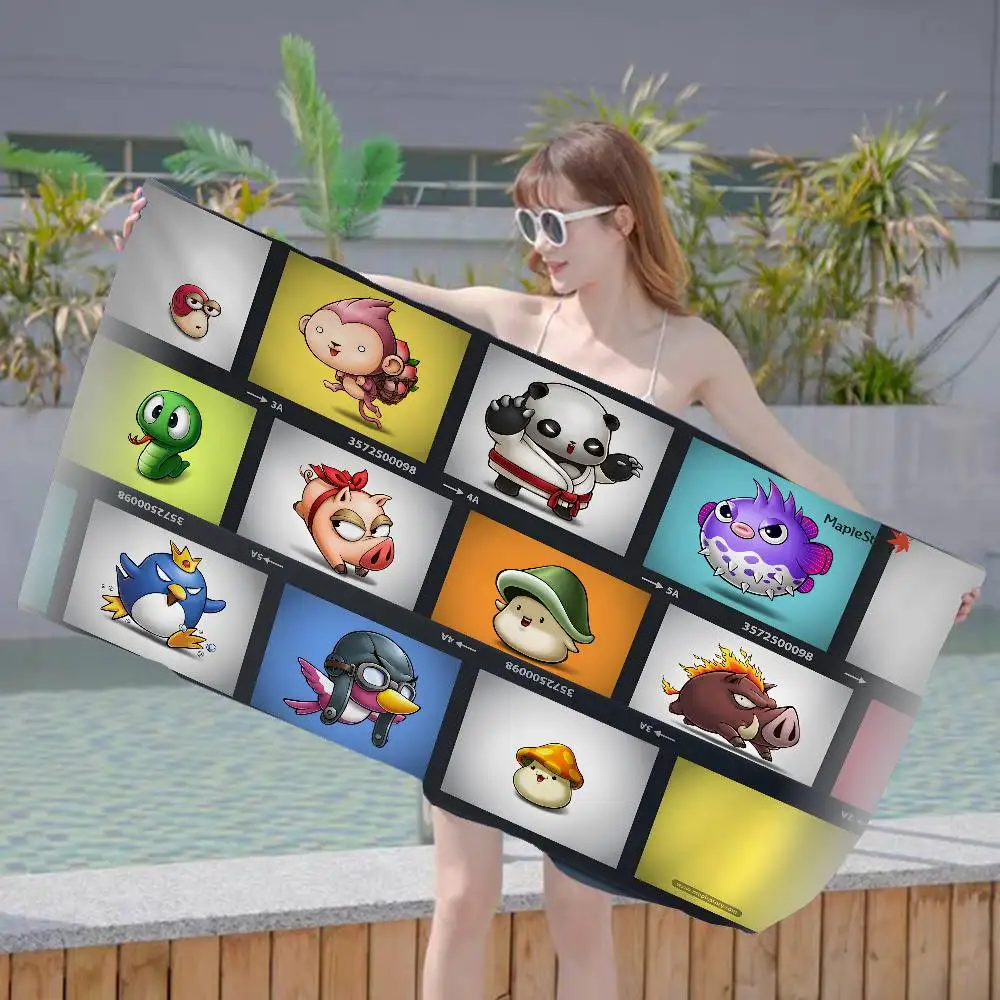 Game Maplestory In Stocked Gamer Microfiber Blanket Quick Drying Beach Towels Oversized  Super Absorbent Pool Towel Blanket