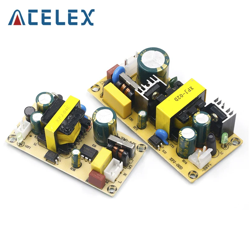 AC-DC 12V2A 24V1A Switching Power Supply Module Bare Circuit AC100-265V to DC12V2A DC24V1A Board for Replace/Repair