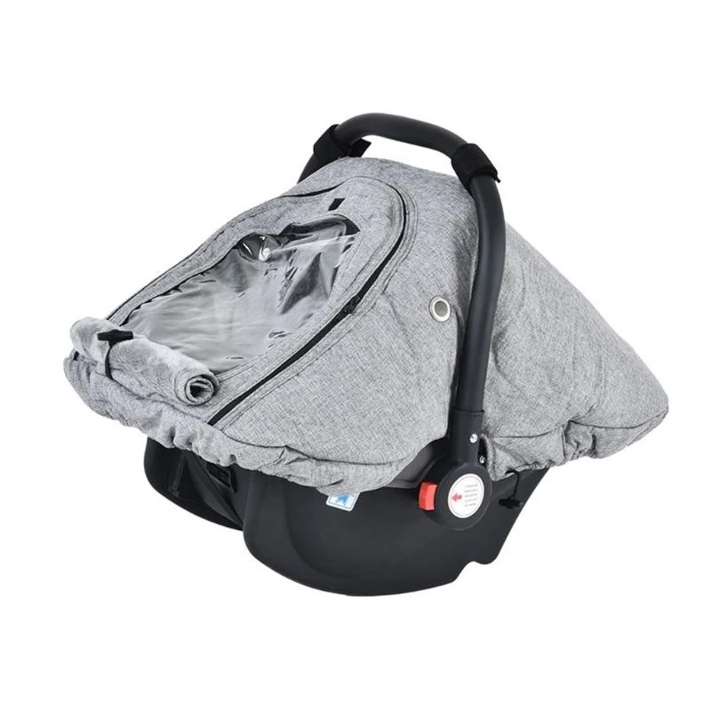 Infant Baby Strollers Canopy 2 Layer Windproof Design Zipper Panels Easy Access 425F
