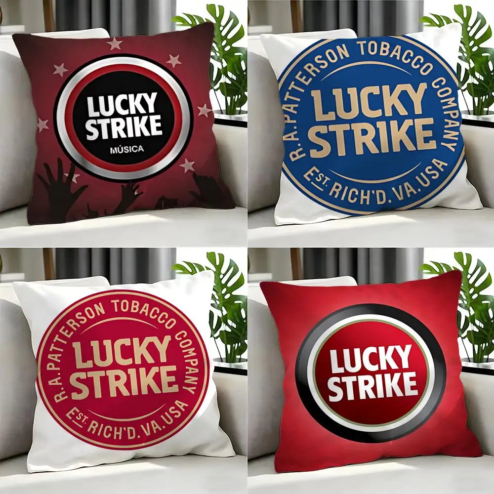 cigarette Lucky Strike Cushion Cover Cushion Cover Set 4Pcs 50x50 45x45 40x40 Pillowcase Decorative Sofa Home Decor