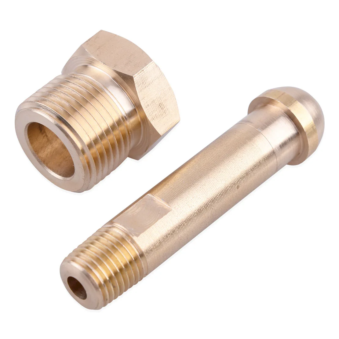 LETAOSK New CGA-580 Brass Nut 3 Inch Nipple Regulator Helium Argon Nitrogen Inlet Bottle Fittings