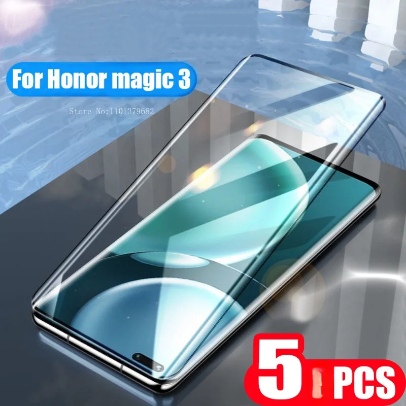 5Pcs Screen Protector For Honor 70 60 50 SE lite pro plus Magic 3 4 Tempered glass phone Protective smartphone galss