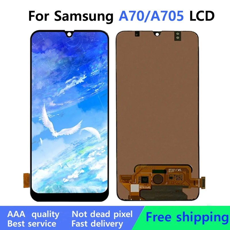 SUPER LCD Display For SAMSUNG Galaxy A70 A705 Touch Screen Digitizer Assembly A70 2019 A705F Display LCDs  For Samsung A70