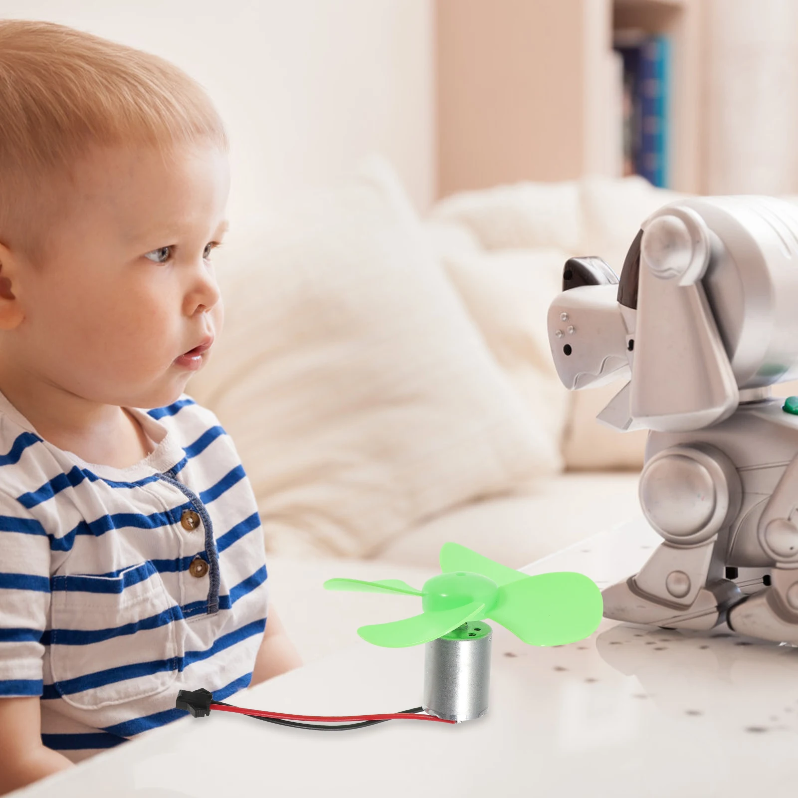 

12v Small Micro Wind Turbine DC Motor Generator Kit Desk Plaything Child Science Decor Mini Objects Durable Safe Material