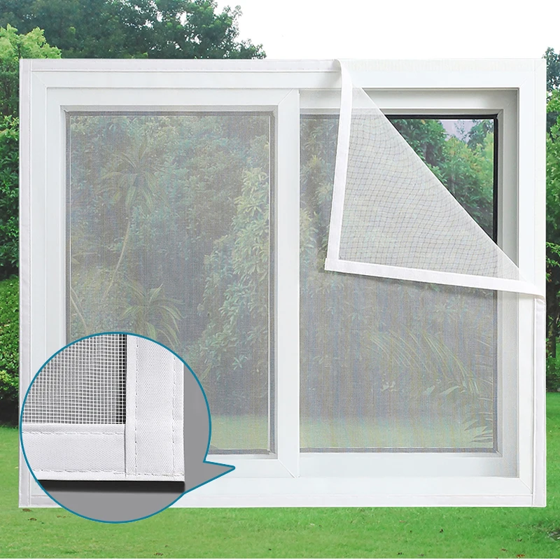 

Customizable size anti-mosquito window screen self adhesive window mosquito net summer insect proof door mosquitonet for windows