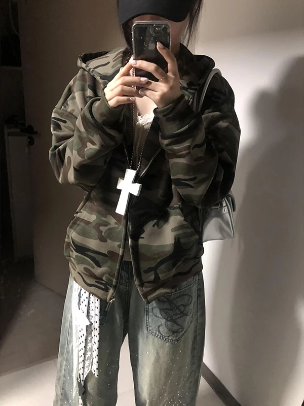 กางเกงยีนส์ทรงตรงขากว้างเอวสูงปักลายสไตล์อเมริกันย้อนยุคสำหรับผู้หญิง  คอลเลคชั่นฤดูใบไม้ร่วงและฤดูหนาว รุ่นใหม่ Sle PmORh Denim