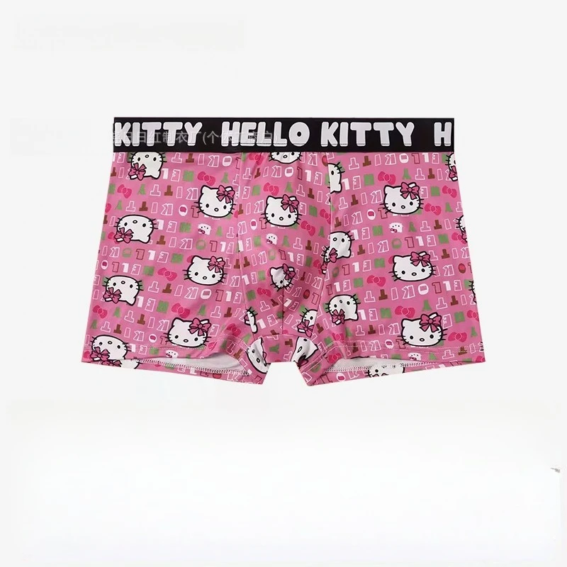 Print Hello Kitty Men's Sports Boxers Pantie Trunks Underwear Plus Size Breathable Fast Drying Underwear Women's Boxer Brief view 5