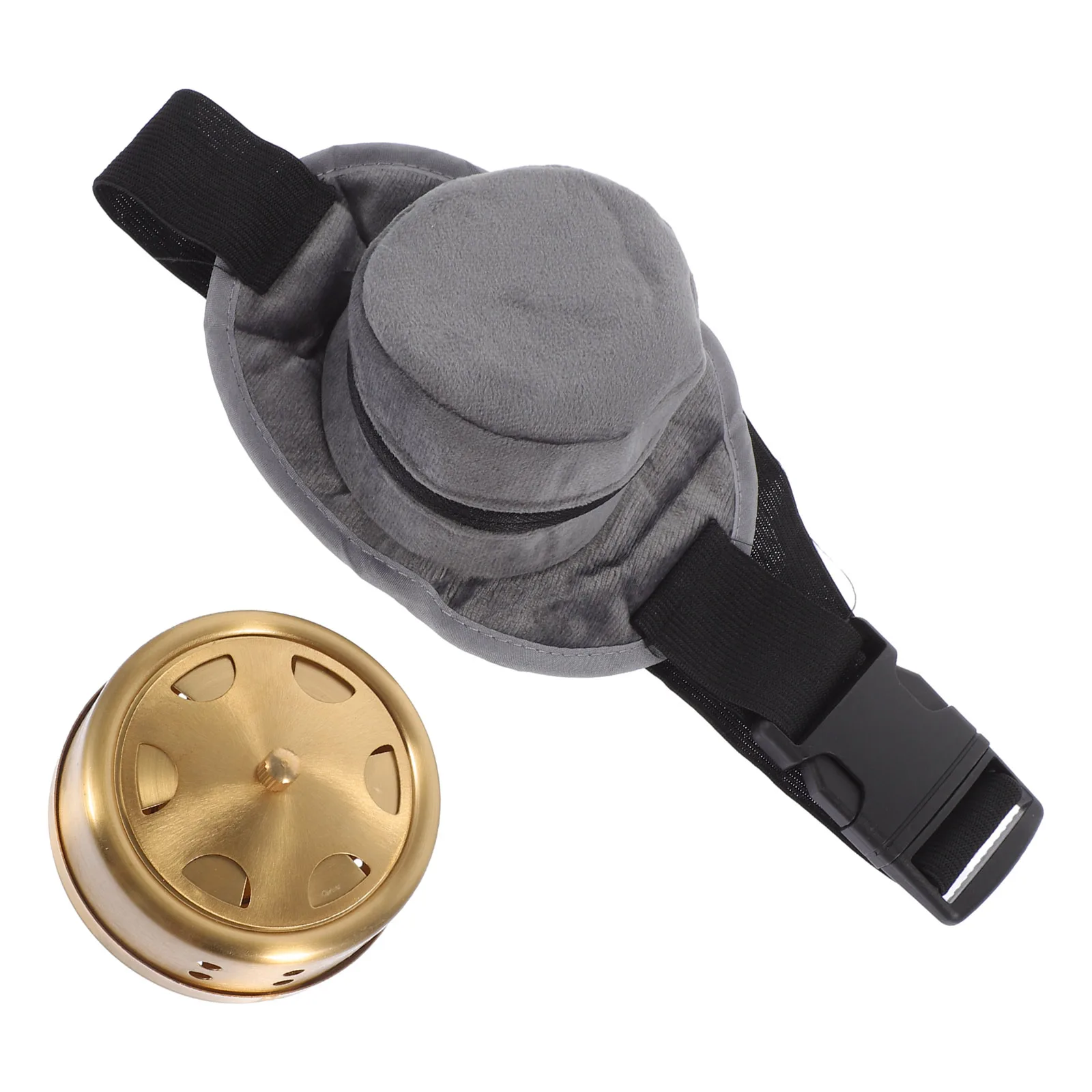 

1PC Smokeless Copper Moxa Box with Cloth Cover Portable Moxibustion Tank Environmental Warm Moxibustion Box for Whole Body Use w