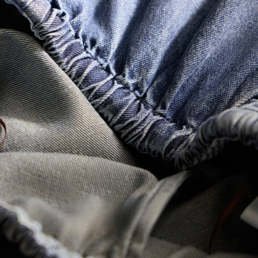 أزياء المرأة السراويل الحرير التوت الطبيعي ليوسيل تنفس ومريحة الرباط مرونة الخصر مستقيم الساق الجينز