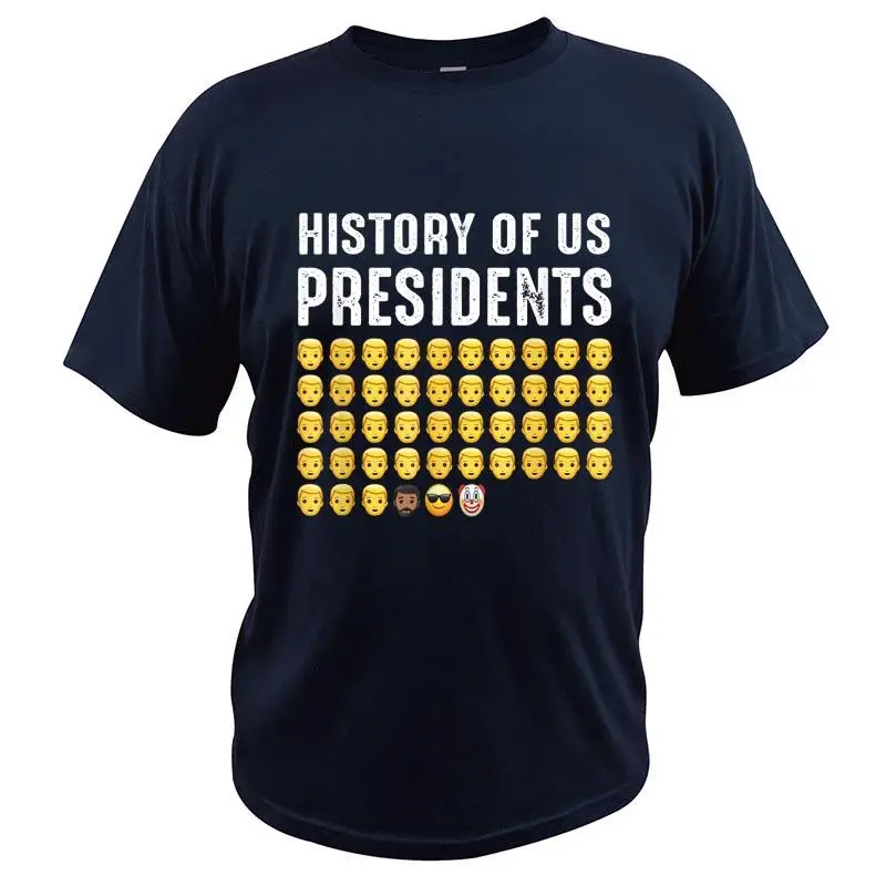 

Cool History of US Presidents T Shirt 46th Clown President Biden T-Shirt EU Size Crew Neck Summer Tee Tops