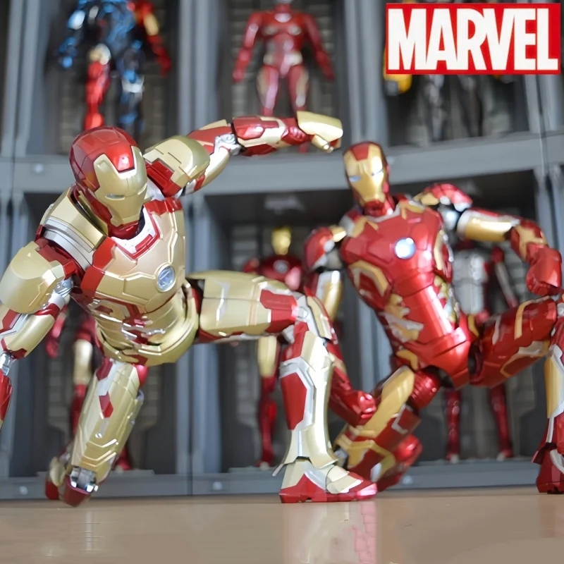 1:7 Original Fondjoy Iron Man Mk42 Mk43mk5 Mk6 Mk7 Diy Toys Action Figure Tony Stark Legend Collection Anime Model Kids Gifts