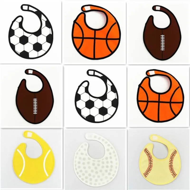 Cotton Bandana Bibs Baby Waterproof Bibs Basketball Football Baseball Newborn Baby Feeding Absorbent Cloth Baby Burp Cloths