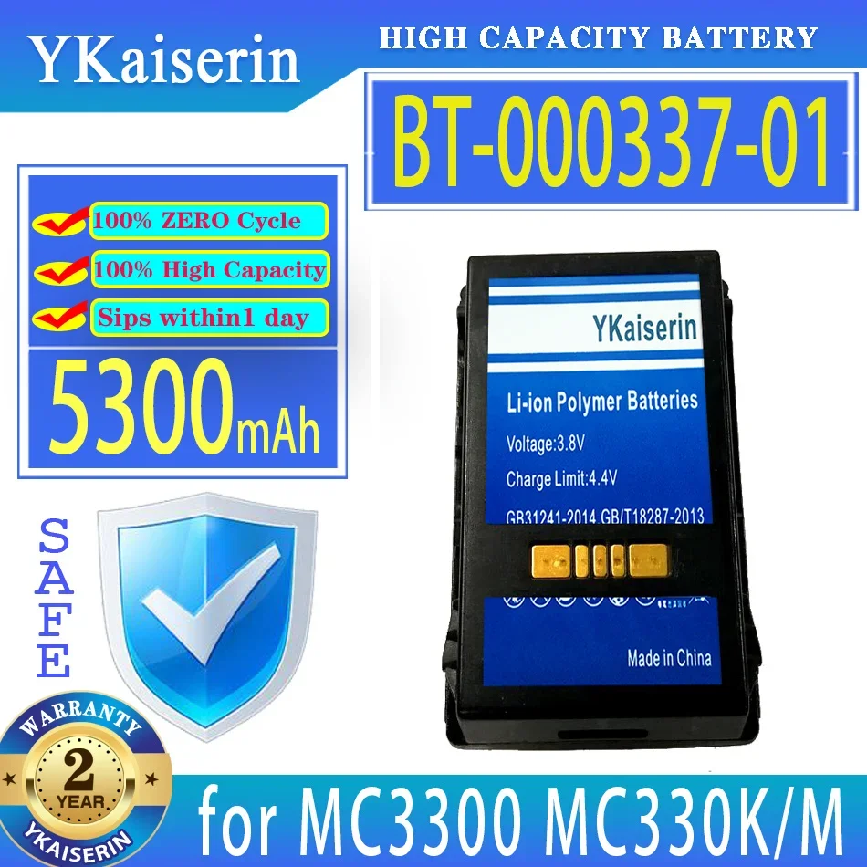 

YKaiserin Battery BT-000337-01 BT00033701 5300mAh For Zebra MC3300 MC330K/M MC330M Bateria