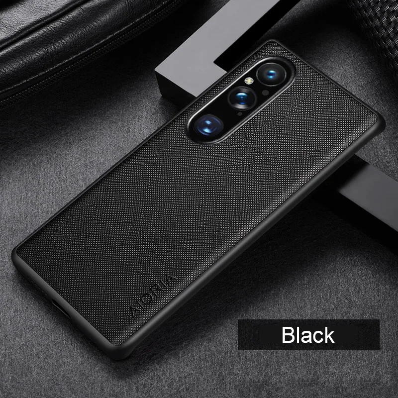 Case for Sony Xperia 1 10 5 III IV V 5 II ACE 2 Ace III Pro-I  Cross pattern Leather cover Luxury coque for Sony Xperia 1 V case