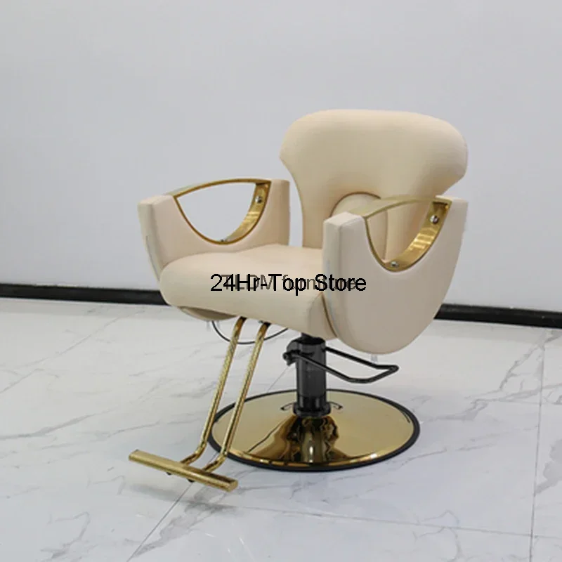 

Comfortable White Barber Chairs Beauty Hairdressing Cosmetic Makeup Barber Chairs Stylist Silla Barberia Luxury Furniture