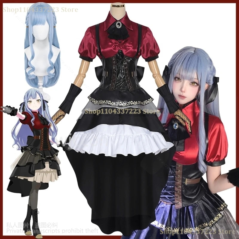 Anime Game BanG Dream! Cosplay Togawa Sakiko Costume Lolita Dress Wig For Girls It's MyGO!!!!! Gothic Style Woman Cos Customized