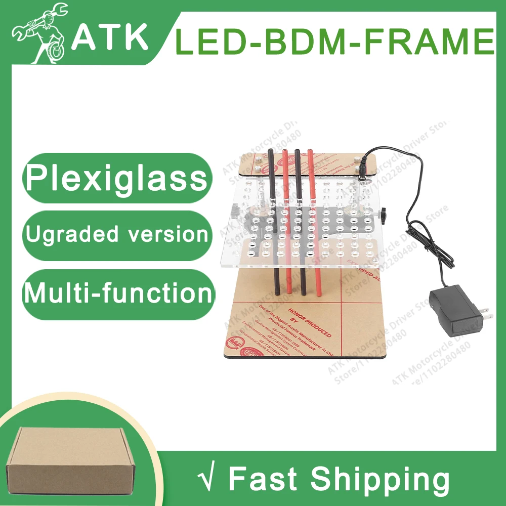 

Newest LED BDM FRAME ECU Programming Bracket with 4 probe Pens High quality Plexiglass multi-function car ECU brush write data