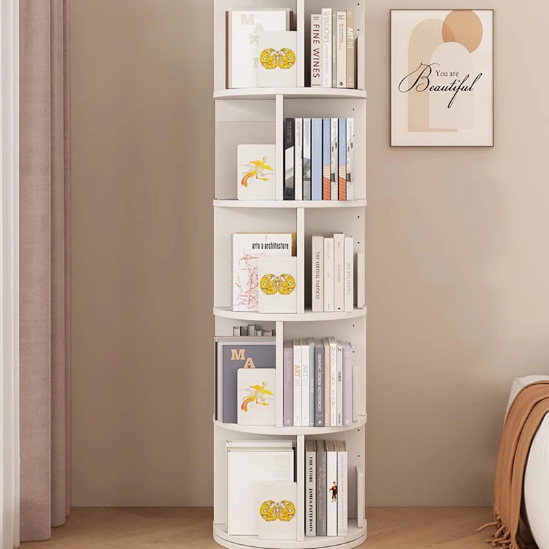 

Rotating Solid Wood Bookcases Vintage Vintage Minimalist Lazy Bookcases Simple Storage Sillas Para Sala De Estar Furniture