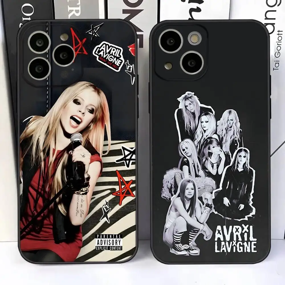 

Singer Avril Lavigne Phone Case For iPhone 17,16,15,14,13,12,11 Plus,Pro,Max,Air,XR,XS,X,7,8 SE,Mini Silicone Soft