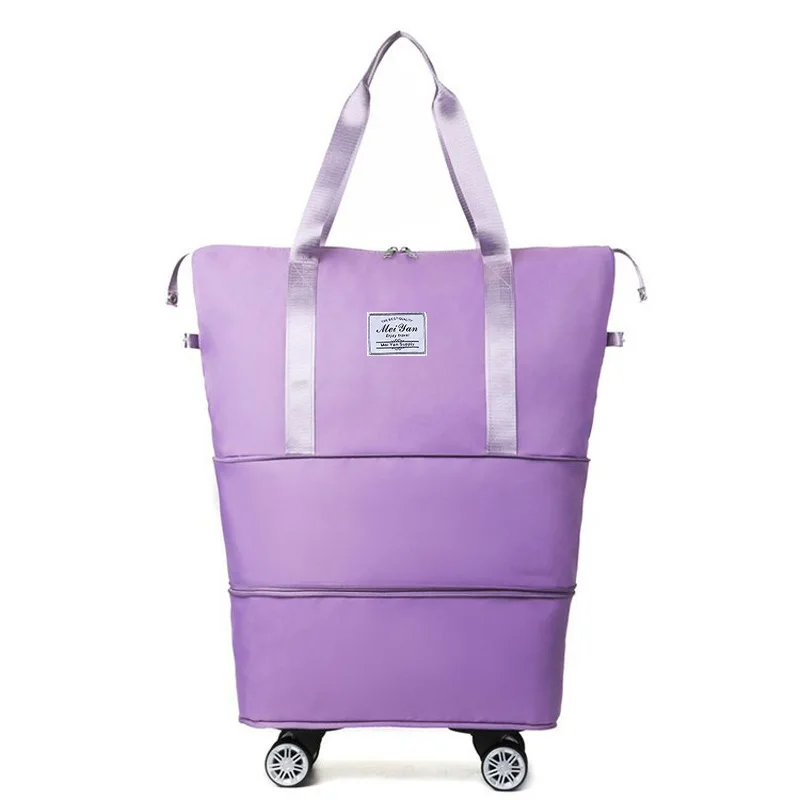 

Large Capacity Tote Bag for Women Designer Luxury Bag with Wheels Expandable Travel Duffel for Business Trip Student Luggage