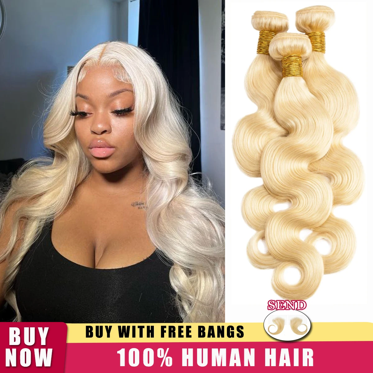 

16A 30-дюймовые 613 Медовый Блондин Объемные Волнистые Пучки Человеческих Волос С Челкой 3/4/5 Пучки Бразильские Мягкие Натуральные Волосы