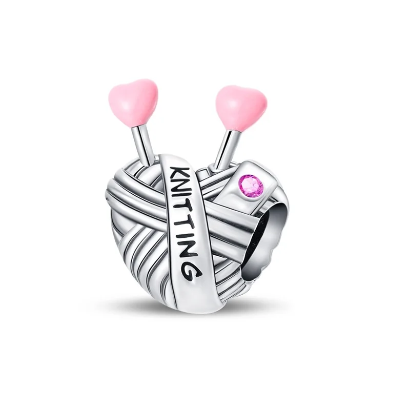 New Arrival 925 Sterling Silver Heart Shaped Woven Charms Bead Fit Original Bracelet DIY Ladies Jewelry