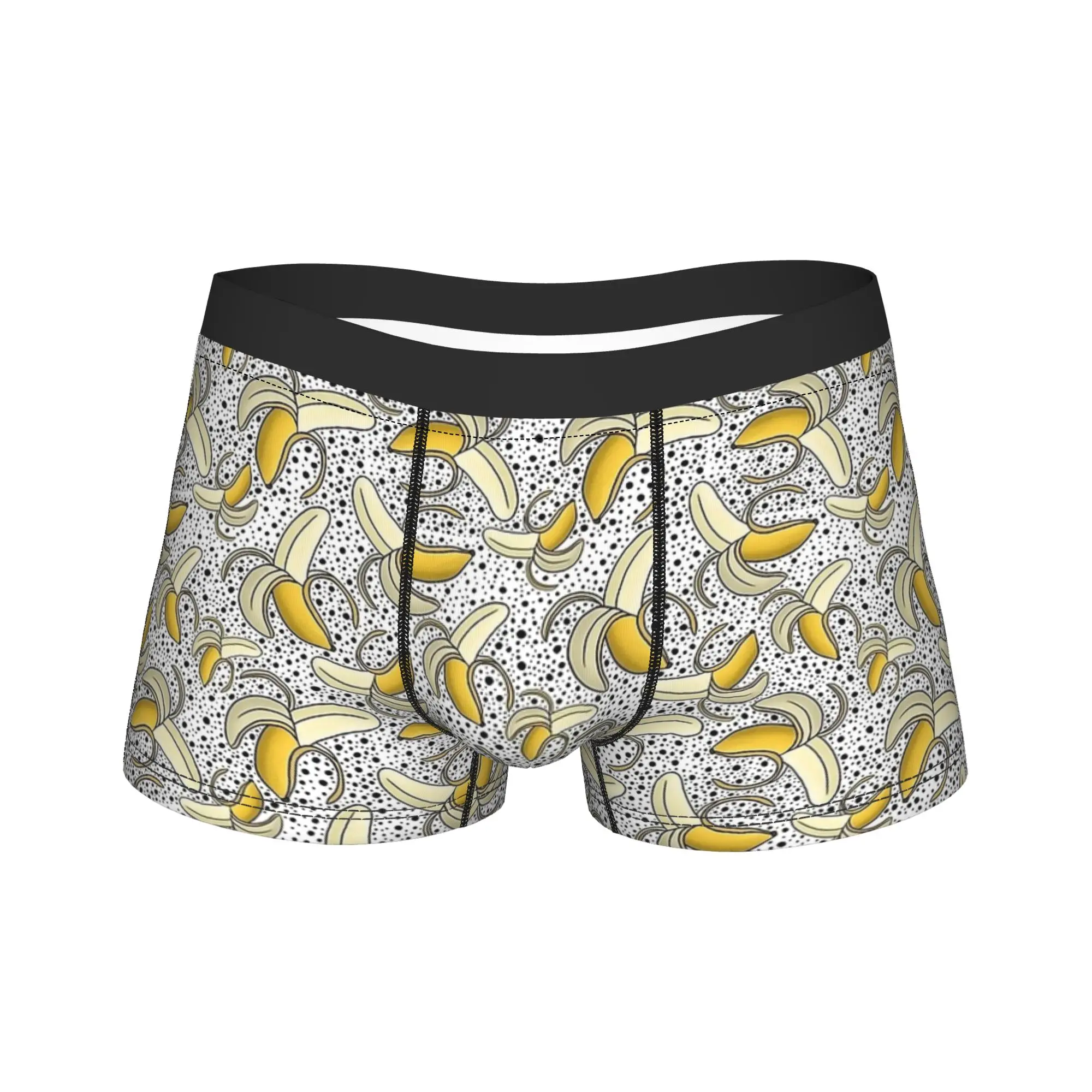 

Peeled Banana Tattoo Pattern Shorts Briefs Underwear Quality Males Comfortable Boxershorts Design Oversize Underpants
