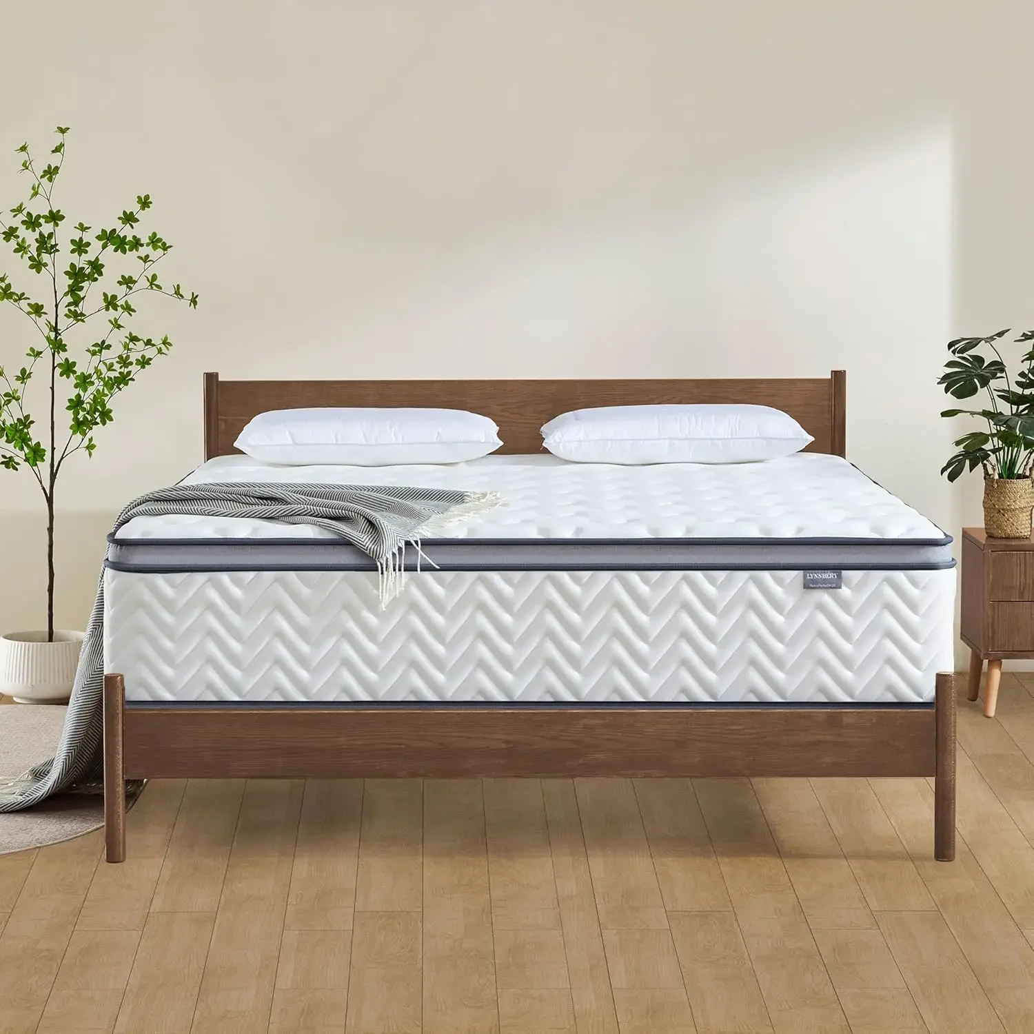 Queen Mattress 12 Inch Queen Size Hybrid Mattress with Memory Foam and Individual Pocket Spring for Motion Isolation