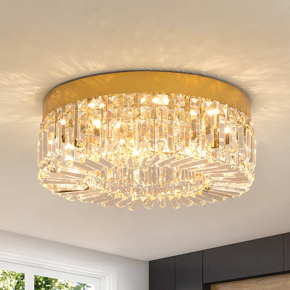 

Luxury Ceiling Lamp Modern Crystal Led Pendant Light Chandelier Living Dining Room Nordic Home Decor Plafon Bedroom Fixture Lust