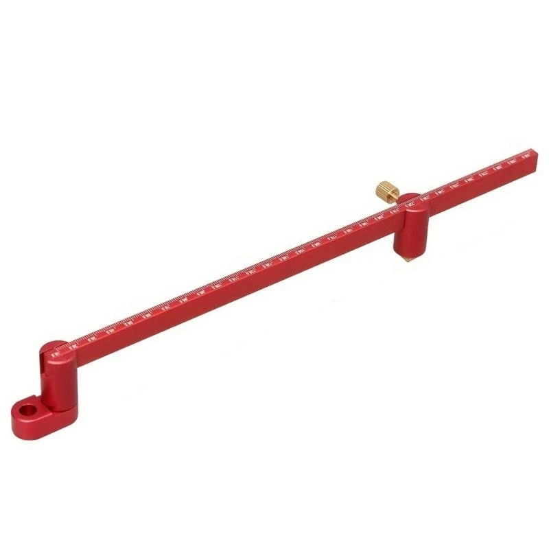 X37E Woodworking Scriber Scriber Tool Aluminum Portable Fixed Point Marking Drawing Circles Ruler Marking Gauge