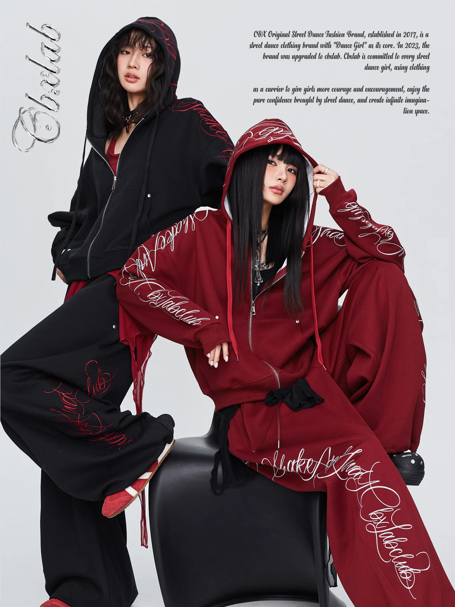 

CBXLAB Street Dance Trend Бренд Thorn Body Gothic Future Sensation Heavy Du Сексуальная толстовка с капюшоном Американские спортивные брюки Комплект из двух предметов