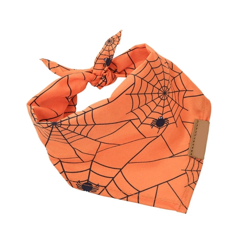 Bandanas en forme tête mort pour chien, écharpes triangulaires, foulard pour animaux compagnie, Halloween