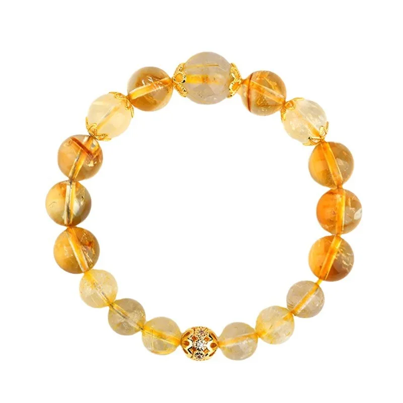 Natural Citrine Tower Crystal Simple Fashion Niche Jewelry Best Friend Bracelet Festival Gift For Friends