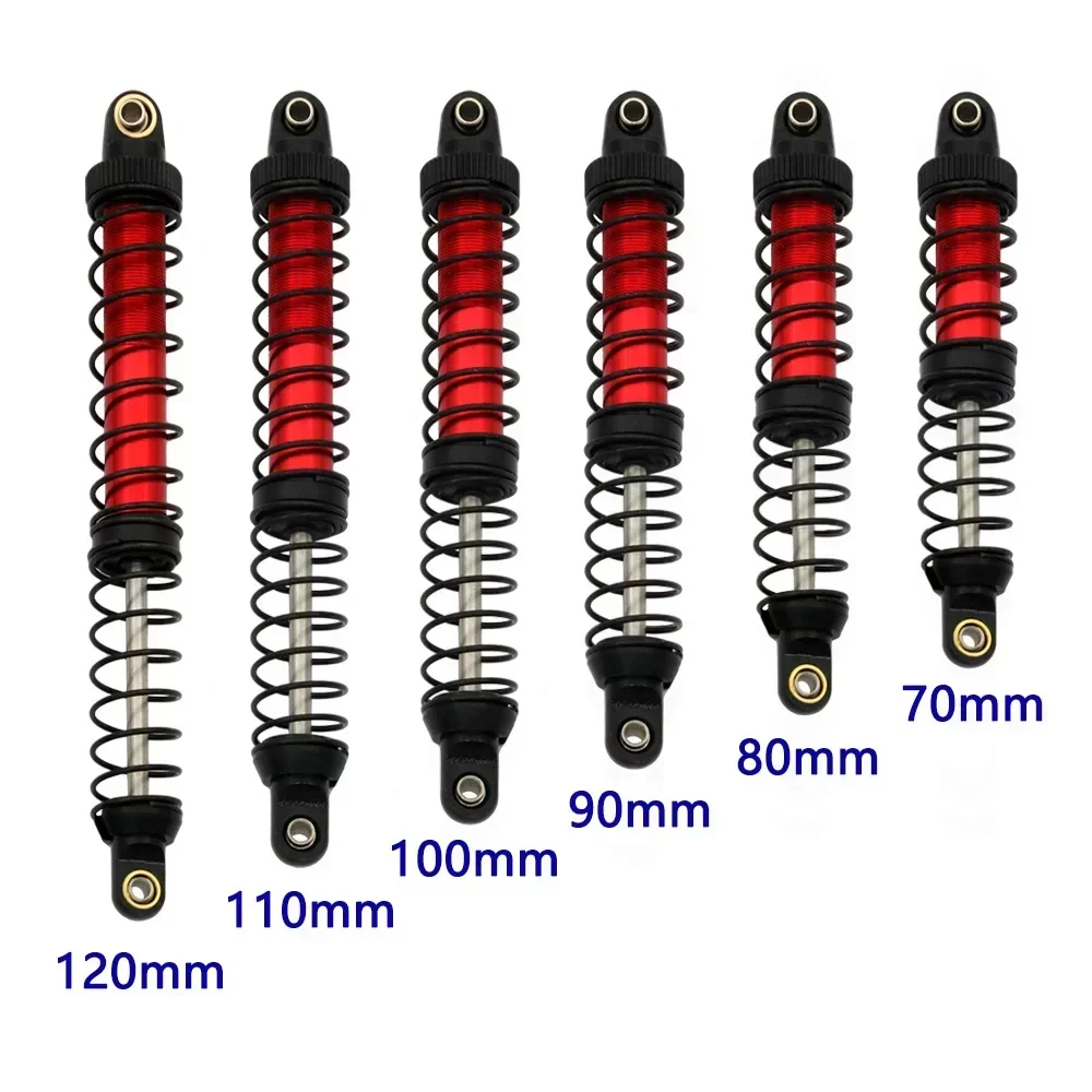 

2pcs Metal Shock Absorber Damper 70 80 90 100 110 120 Oil Adjustable for 1/10 RC Crawler Axial SCX10 Tamiya CC01 D90 TRX4 HPI