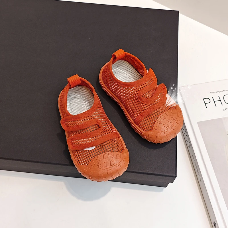 Childern Sandals Mesh Breathable Candy Color Sporty Kids Casual Shoes Slip-resistant Flexiable Summer Boys Girls Shoe 21-32