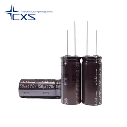 5pcs  420V150UF 18*40mm Japan Nichicon Capacitor 150UF420V Long Life Electrolytic Capacitor