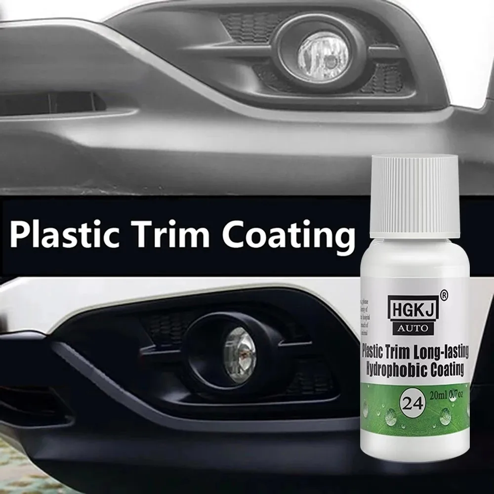 HGKJ 24 Car Plastic Renovator Trim Hydrophobic Liquid Plastic Restorer Polish Long-Lasting Protects Car Cleaning Products