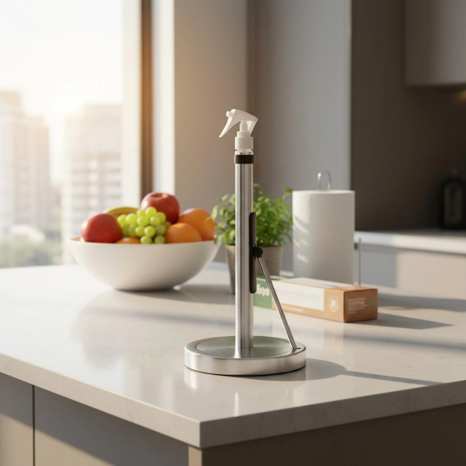 Stainless Steel Paper Towel Stand Rustproof Freestanding Paper Towel Holder Household Organizer Waterproof for Sink Area