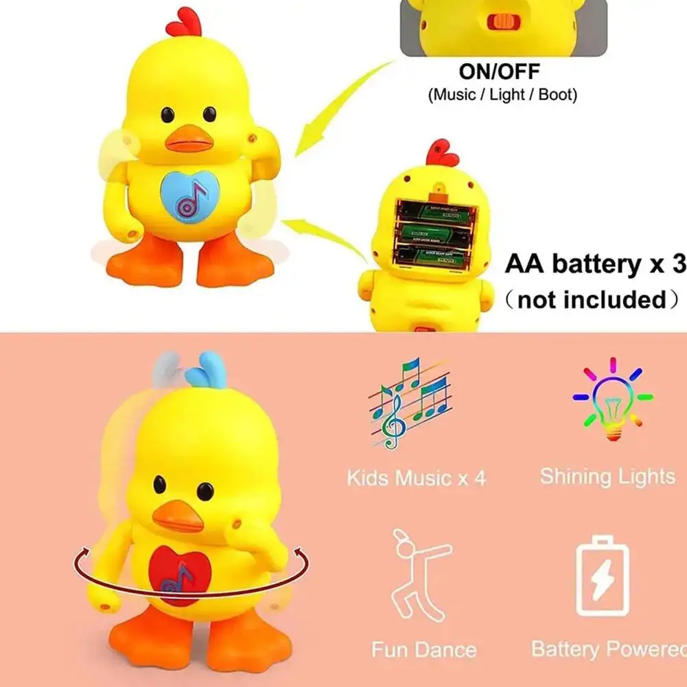 Cartoon Musical Electric Dancing Duck Toy Kids Children Children's Toys Boy Girl Gifts Shower Toddler Gift Birthday Day Inf T0C4