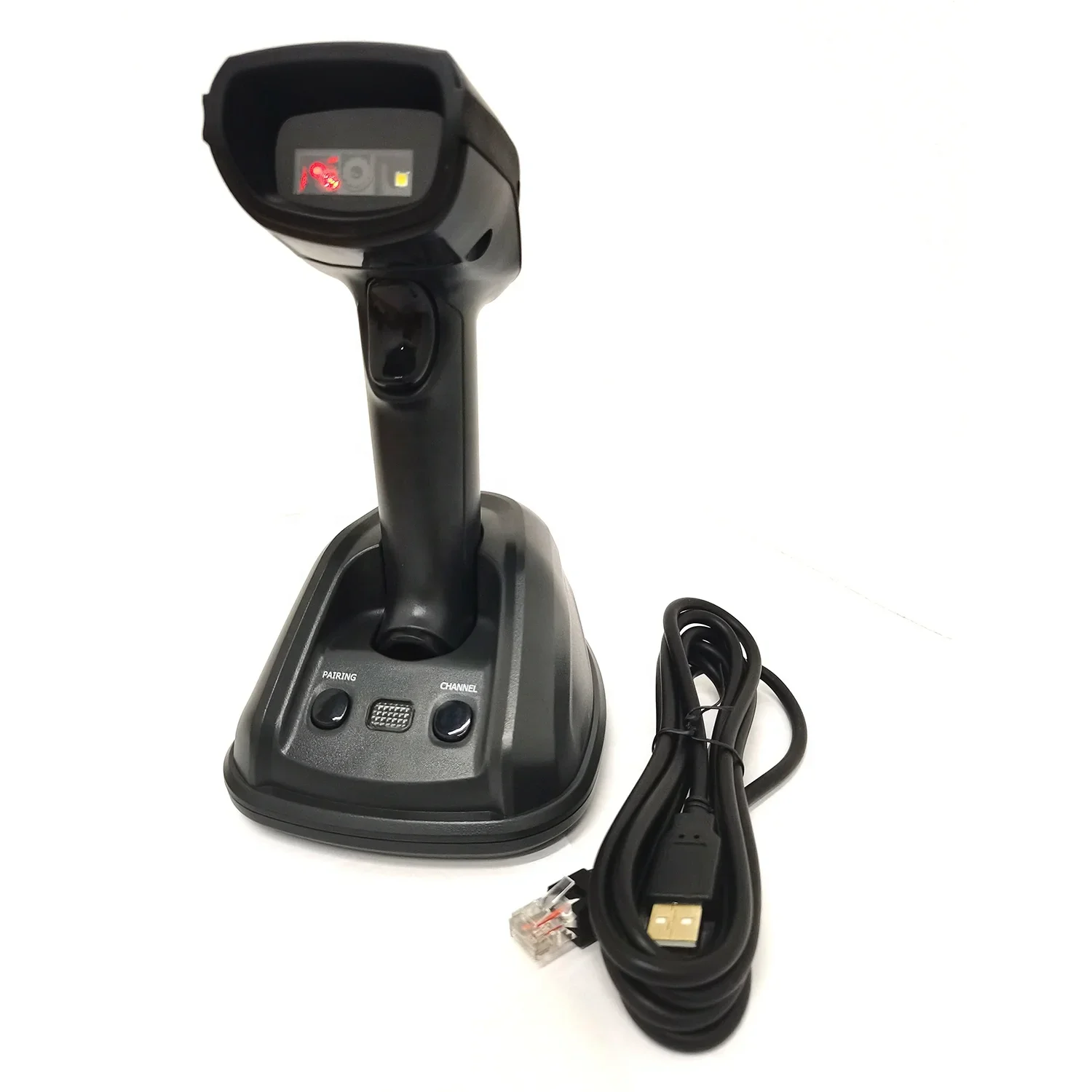 Wireless Barcode Scanner with Cradle, 2D Cordless Bar Code Reader 400m industrial scanner reader industrial barcode scanner