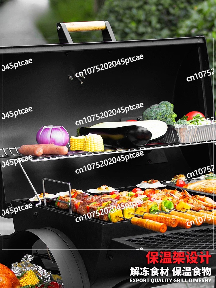 Large Home Grill Courtyard Villa Grill Outdoor Charcoal American Braised Grill for 5 People