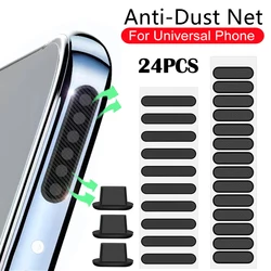 Universal Phone Dustproof Net Stickers Speaker Mesh for iPhone Samsung Anti Dust Net Sound Hole Charging Port Dust Cover Plug