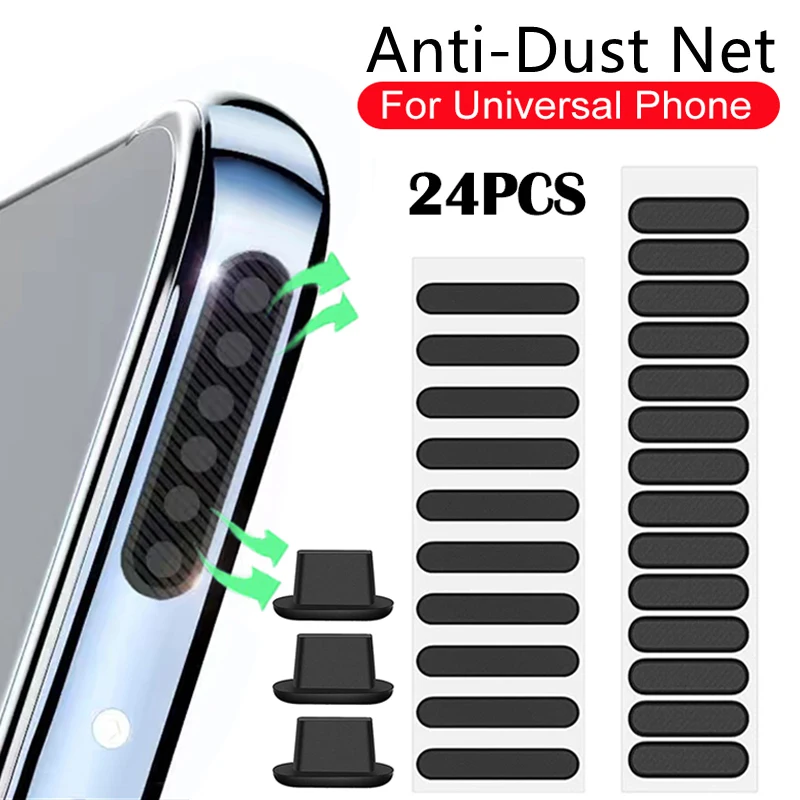 Pegatinas universales de malla antipolvo para teléfono, malla de altavoz para iPhone Samsung, cubierta antipolvo para orificio de sonido y puerto de carga