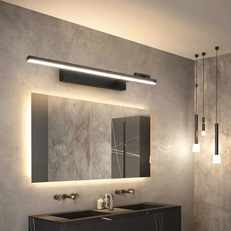 Imagem -02 - Modern Led Mirror Wall Lamp Make up Light Indoor Living Room Corredor Quarto de Hotel Decoração de Iluminação 40 cm 60 cm 80 cm 100 cm