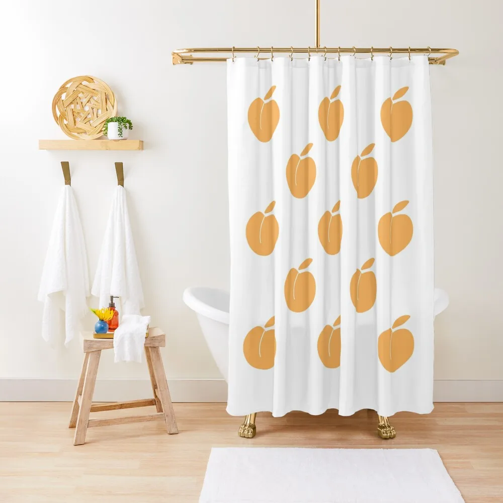 

Yellow peaches pattern Shower Curtain Cover Elegant Bathroom Bathroom Accessories Waterproof Bath And Anti-Mold Curtain