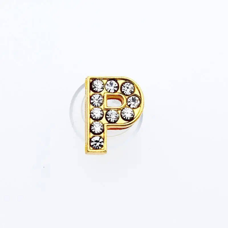 1 Stuks Gouden Letters Metalen Schoen Charmes Kristal Diamant Legering Bedels Schoenen Accessoires Gesp Hoge Kwaliteit Schoenen Decoratie